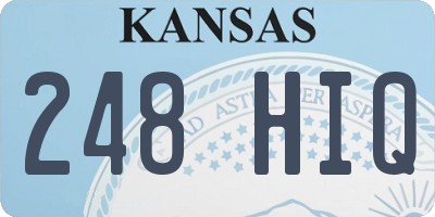 KS license plate 248HIQ