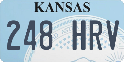 KS license plate 248HRV
