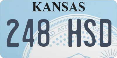 KS license plate 248HSD