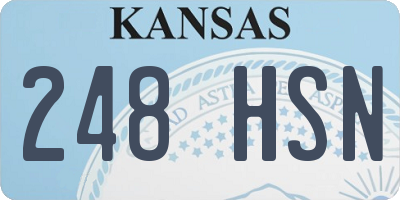 KS license plate 248HSN