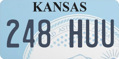 KS license plate 248HUU