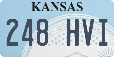 KS license plate 248HVI