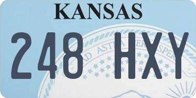 KS license plate 248HXY