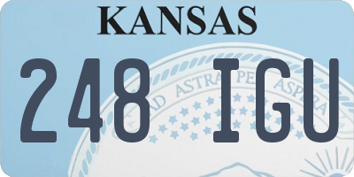 KS license plate 248IGU