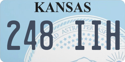 KS license plate 248IIH