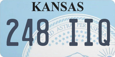 KS license plate 248IIQ