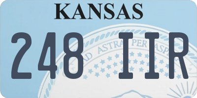 KS license plate 248IIR