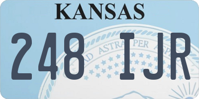 KS license plate 248IJR