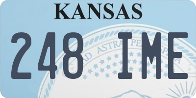 KS license plate 248IME