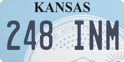 KS license plate 248INM
