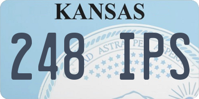 KS license plate 248IPS
