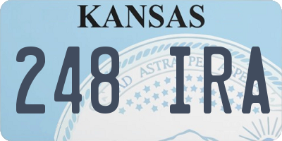 KS license plate 248IRA