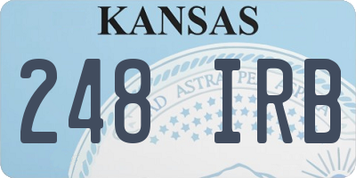 KS license plate 248IRB