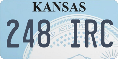 KS license plate 248IRC