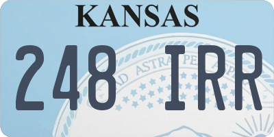KS license plate 248IRR