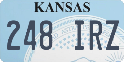 KS license plate 248IRZ