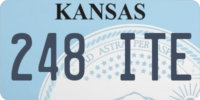 KS license plate 248ITE