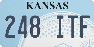 KS license plate 248ITF