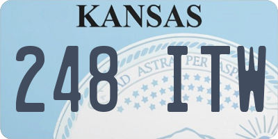 KS license plate 248ITW