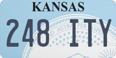 KS license plate 248ITY