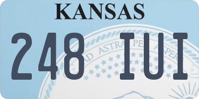 KS license plate 248IUI