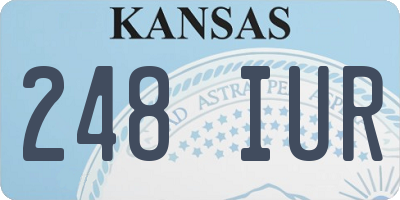 KS license plate 248IUR