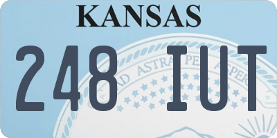 KS license plate 248IUT