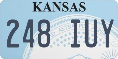 KS license plate 248IUY