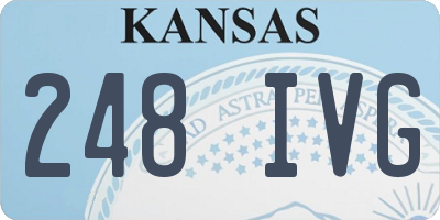 KS license plate 248IVG
