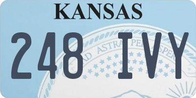 KS license plate 248IVY