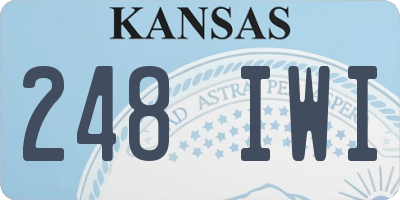 KS license plate 248IWI