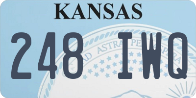 KS license plate 248IWQ