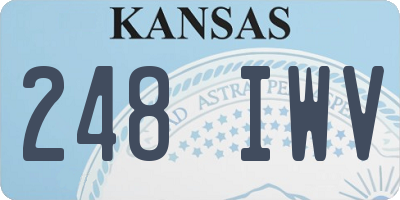 KS license plate 248IWV