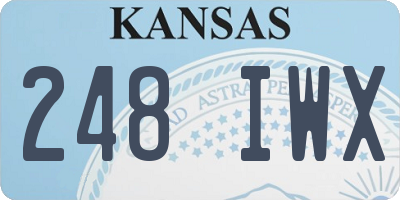 KS license plate 248IWX