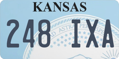 KS license plate 248IXA