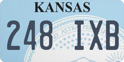 KS license plate 248IXB