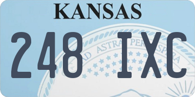 KS license plate 248IXC