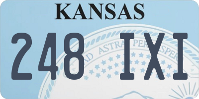 KS license plate 248IXI