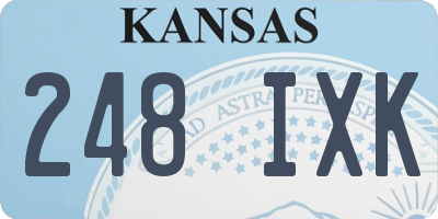 KS license plate 248IXK