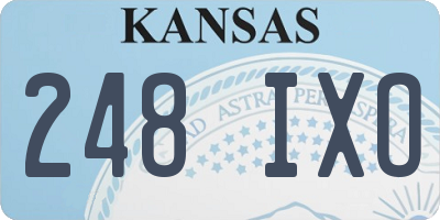 KS license plate 248IXO