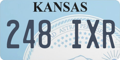 KS license plate 248IXR