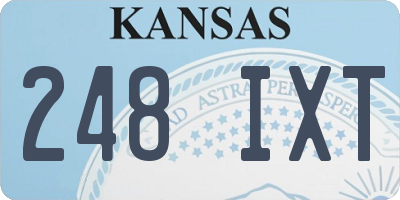 KS license plate 248IXT