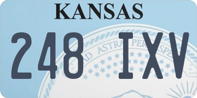 KS license plate 248IXV