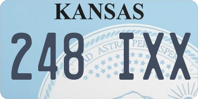 KS license plate 248IXX