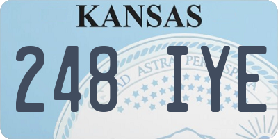 KS license plate 248IYE