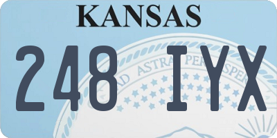 KS license plate 248IYX