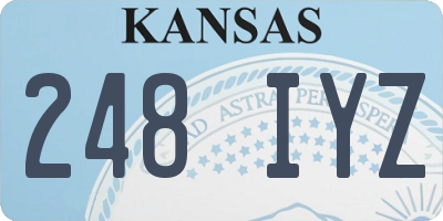 KS license plate 248IYZ