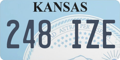 KS license plate 248IZE