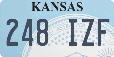 KS license plate 248IZF