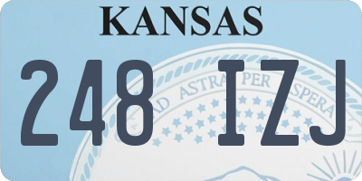 KS license plate 248IZJ